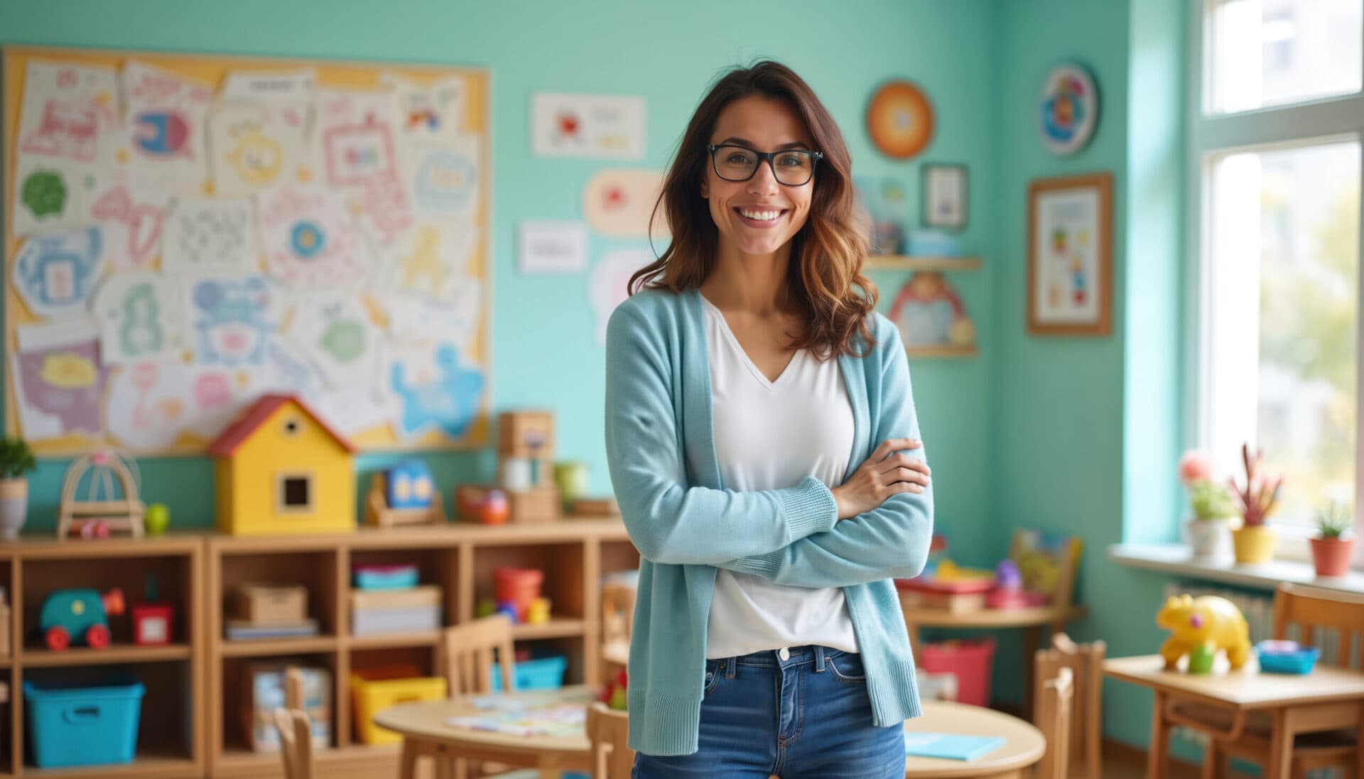 A Creative Playrooms teacher in her classroom